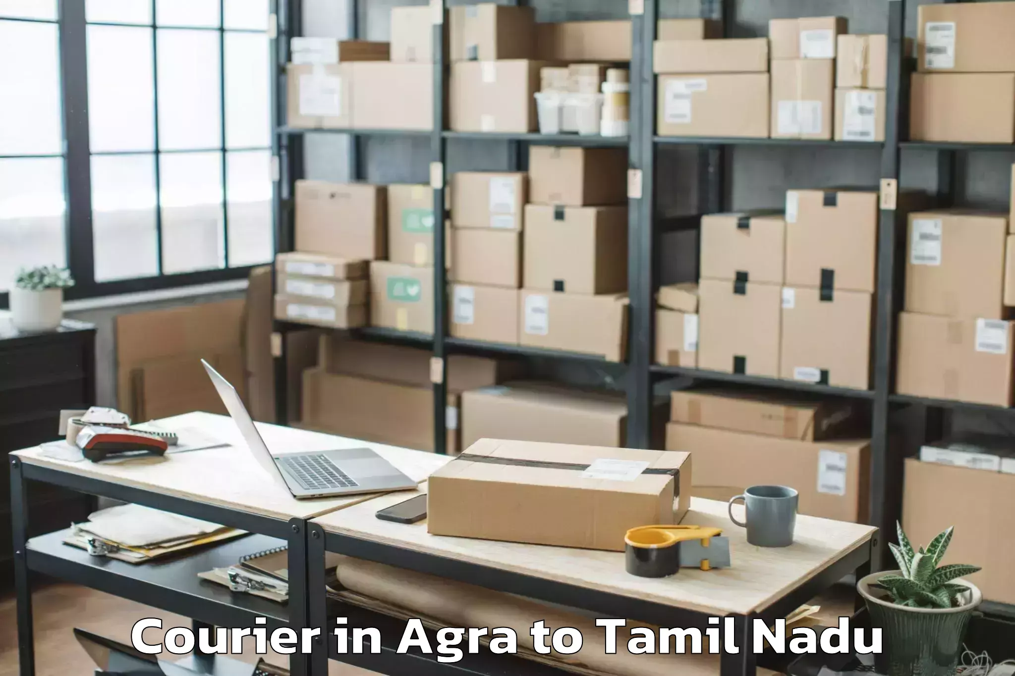 Book Agra to Tiruppalaikudi Courier